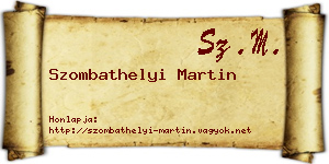 Szombathelyi Martin névjegykártya